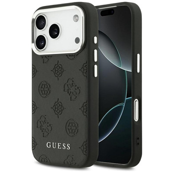 Guess Peony Hot Stamp Script MagSafe - Etui iPhone 17 Pro (czarny)