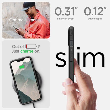 Spigen Tough Armor MagFit - Etui do iPhone 14 MagSafe (Czarny)