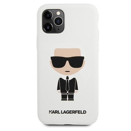 Karl Lagerfeld Fullbody Silicone Iconic - Etui iPhone 11 Pro Max (White)