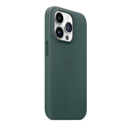 Apple Leather Case - Skórzane etui z MagSafe do iPhone 14 Pro (leśna zieleń)