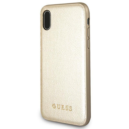 Guess Iridescent - Etui iPhone Xs / X (złoty)