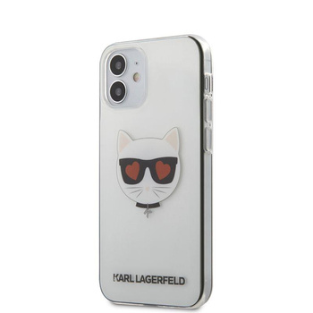 Karl Lagerfeld Choupette Head Heart - Etui iPhone 12 Mini (przezroczysty)