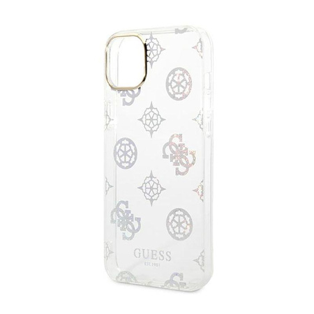 Guess Peony Glitter Case – Etui iPhone 14 (Przezroczysty)
