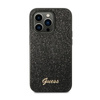 Guess Glitter Flakes Metal Logo Case – Etui iPhone 14 Pro Max (czarny)
