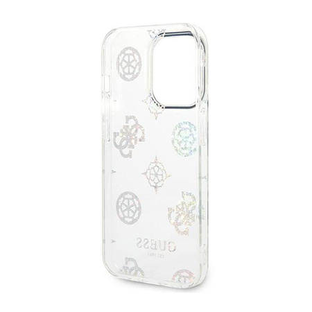 Guess Peony Glitter Case – Etui iPhone 14 Pro Max (Przezroczysty)