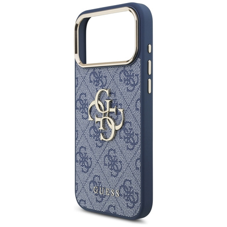 Guess 4G Big 4G Classic Logo - Etui iPhone 17 Pro Max (niebieski / złoty)