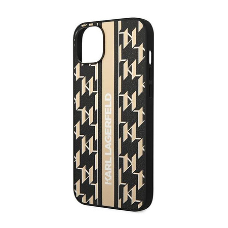 Karl Lagerfeld Monogram Stripe - Etui iPhone 14 (brązowy)
