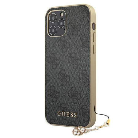 Guess 4G Charms Collection - Etui iPhone 12 / iPhone 12 Pro (szary)