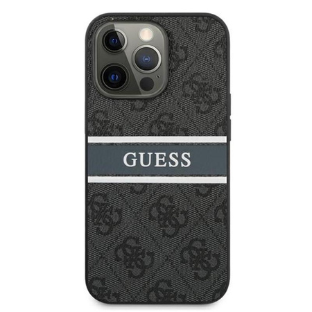 Guess 4G Printed Stripe - Etui iPhone 13 Pro Max (szary)