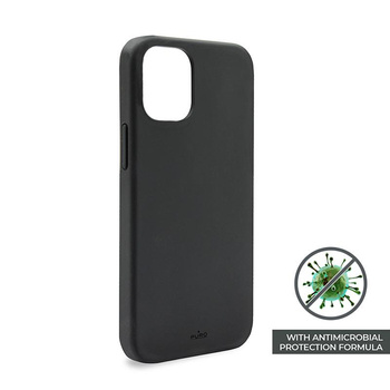 PURO ICON Cover - Etui iPhone 12 Mini z ochroną antybakteryjną (czarny)