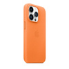 Apple Leather Case - Skórzane etui z MagSafe do iPhone 14 Pro (pomarańczowy)