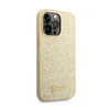 Guess Glitter Flakes Metal Logo Case – Etui iPhone 14 Pro Max (złoty)