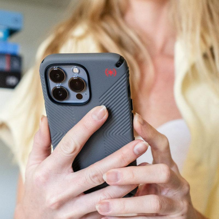 Speck Presidio2 Grip - Antypoślizgowe etui iPhone 13 (Graphite Grey/Black)