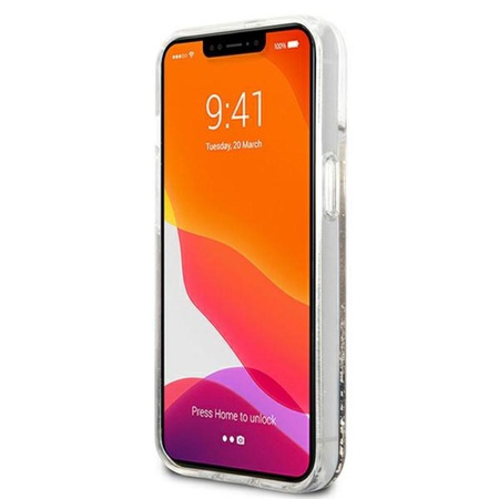 Guess Liquid Glitter Charms - Etui iPhone 13 mini (złoty)