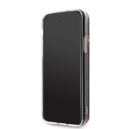 Guess Liquid Glitter Hearts - Etui iPhone 11 Pro (malinowy)