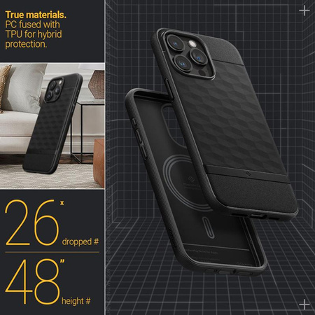 Spigen Caseology Parallax Mag MagSafe - Etui do iPhone 15 Pro (Matte Black)