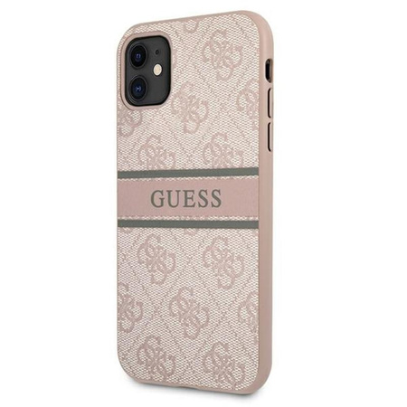 Guess 4G Printed Stripe - Etui iPhone 11 (różowy)