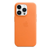 Apple Leather Case - Skórzane etui z MagSafe do iPhone 14 Pro (pomarańczowy)