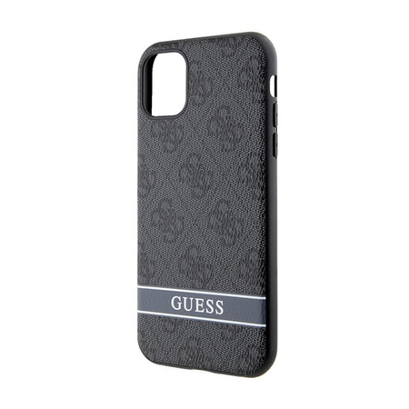 Guess 4G Printed Stripe - Etui iPhone 11 / iPhone XR (szary)