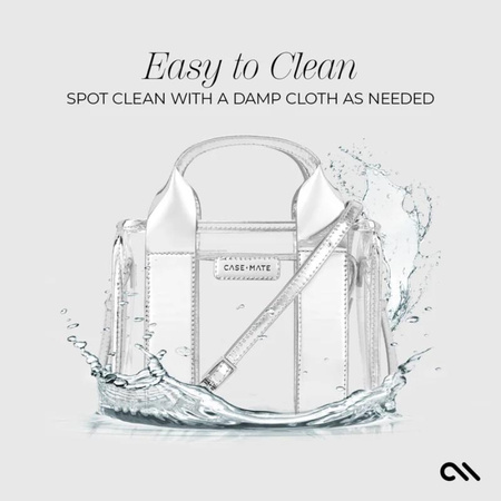 Case-Mate Micro Tote Bag - Wodoodporna torba na ramię (Silver Chrome/Clear)