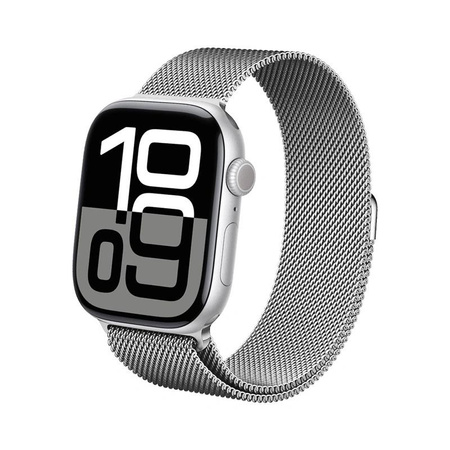 Crong Milano Steel - Pasek ze stali nierdzewnej do Apple Watch 44/45/46/49 mm (srebrny)