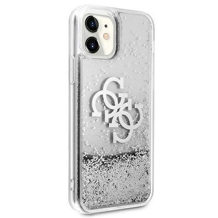 Guess Liquid Glitter 4G Big Logo - Etui iPhone 11 (srebrny)