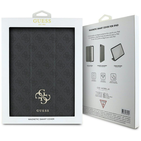 Guess Magnetic 4G Big Logo - Etui iPad Air 13” M3 (2025) / iPad Air 13” M2 (2024) (czarny)