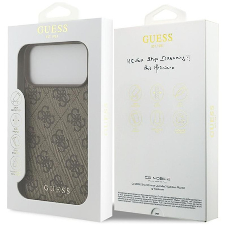 Guess 4G Classic - Etui iPhone 17 Pro Max (brązowy)