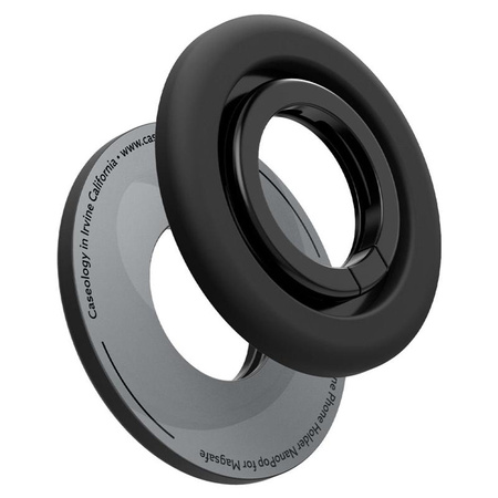 Spigen Nano Pop MagSafe Phone Ring - Magnetyczny uchwyt na palec z funkcją podstawki (Black Sesame)