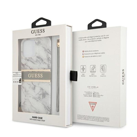 Guess Marble Strap - Etui iPhone 13 Pro (szary)
