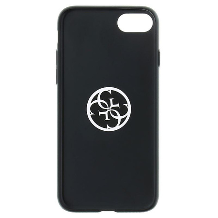 Guess Marble Tempered Glass Hardcase - Etui iPhone 8 / 7 (czarny)