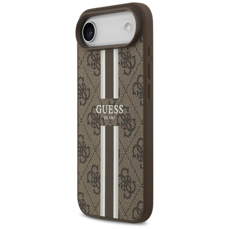 Guess 4G Printed Stripes MagSafe - Etui iPhone Air (brązowy)