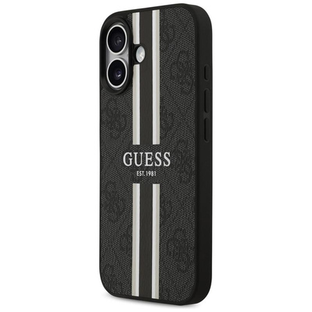 Guess 4G Printed Stripes MagSafe - Etui iPhone 17 (czarny)