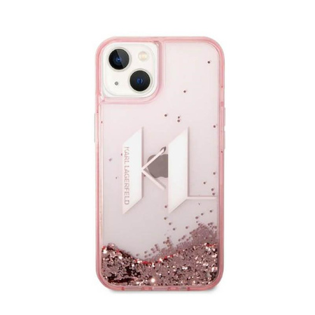 Karl Lagerfeld Liquid Glitter Big Logo Case - Etui iPhone 14 (różowy)