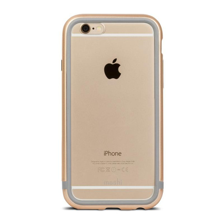 Moshi iGlaze Luxe - Etui z aluminiową ramką iPhone 6s / iPhone 6 (Satin Gold)