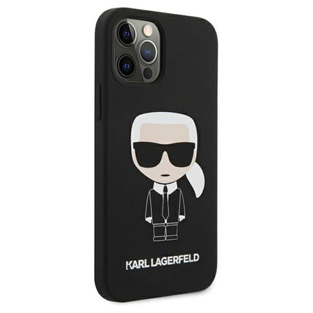 Karl Lagerfeld Fullbody Silicone Iconic - Etui iPhone 12 Pro Max (Black)