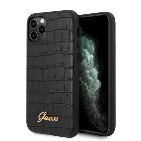 Guess Croco Case - Etui iPhone 11 Pro Max (Black)