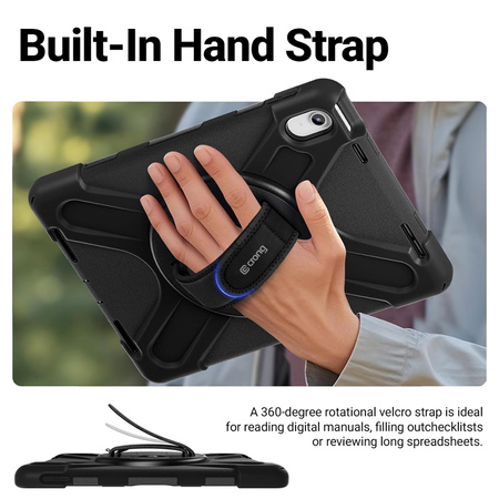 Crong Defender Plus – Pancerne etui iPad 11" A16 (2025) / 10.9" (2022) (czarny)