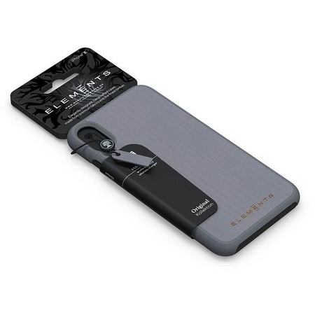 Nordic Elements Original Gefion - Drewniane etui iPhone Xs / X (Mid Grey)