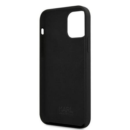 Karl Lagerfeld Silicone Ikonik Outline - Etui iPhone 12 / iPhone 12 Pro (czarny)