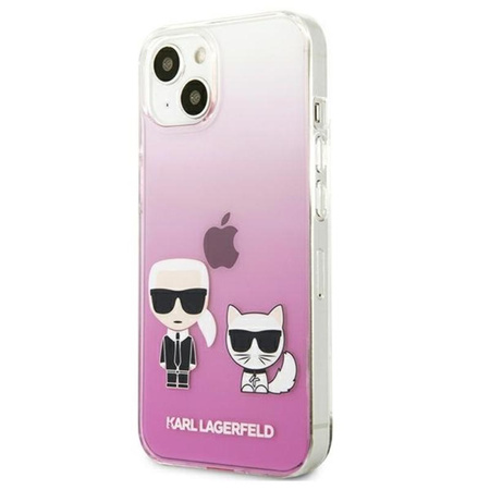 Karl Lagerfeld Ikonik & Choupette - Etui iPhone 13 (różowy)