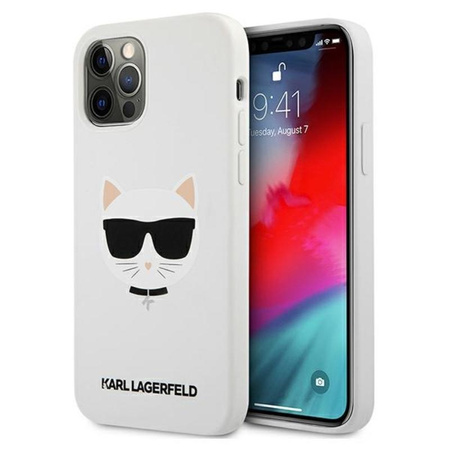 Karl Lagerfeld Choupette Head Silicone - Etui iPhone 12 / iPhone 12 Pro (biały)