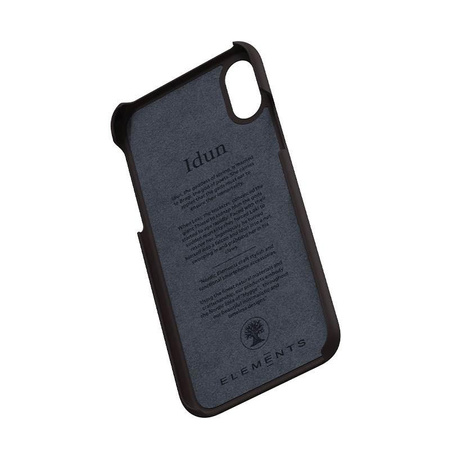 Nordic Elements Saeson Idun - Materiałowe etui iPhone Xs / X (Dark Brown Pattern 2)