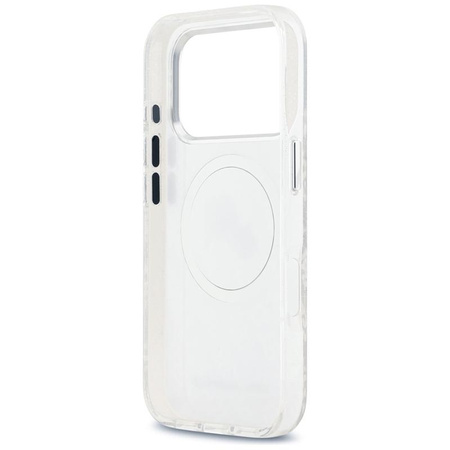 Karl Lagerfeld IML Glitter Karl & Choupette Heads Logo MagSafe - Etui iPhone 17 Pro (szary)