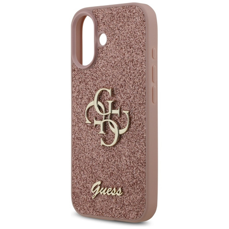Guess Fixed Glitter Big 4G - Etui iPhone 17 (różowy)
