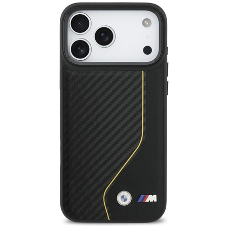 BMW M Carbon Line & Logo MagSafe - Etui iPhone 17 Pro Max (żółty)