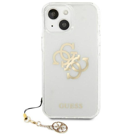 Guess 4G Big Logo Charm Gold- Etui iPhone 13 (złoty charms)