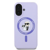 Karl Lagerfeld Silicone Karl & Choupette Ring MagSafe - Etui iPhone 16 Plus (fioletowy)