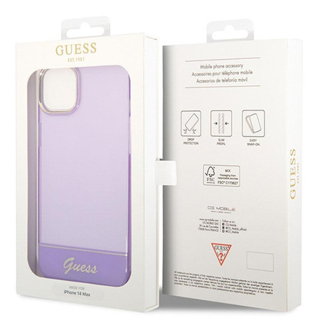 Guess Translucent - Etui iPhone 14 (fioletowy)