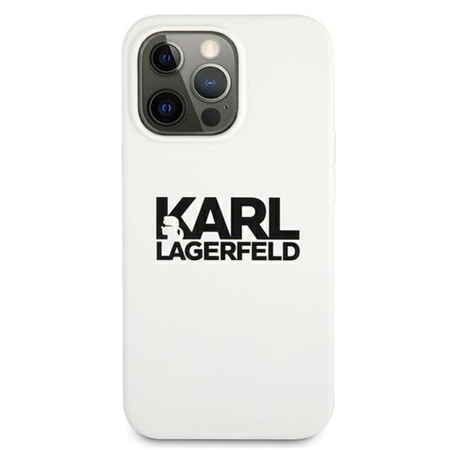 Karl Lagerfeld Silicone Stack Logo - Etui iPhone 13 Pro (biały)